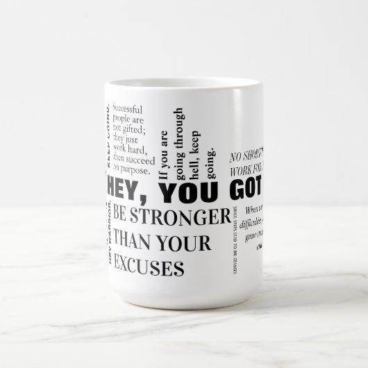 Behalt, härter motivierend Anführungszeichen zu se Kaffeetasse (Mittel)