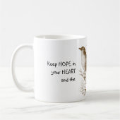 Behalt Hoffnung in deinem Herzen Singvogel Kaffeetasse (Links)