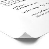 Behalt Hoffnung lebendig inspirierendes Gedicht Wa Poster (Ecke)