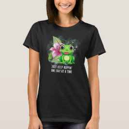 Behalt Hoppin' farbenfroher Frosch Erwachsener T - T-Shirt
