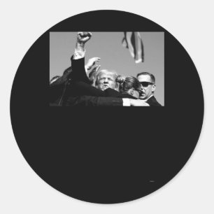 Behalt ihm Bulletproof Trump 2024 Runder Aufkleber