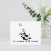 behalt IHRE Änderung, können Sie Ihre "Änderung" b Postkarte (Stehend Vorderseite)