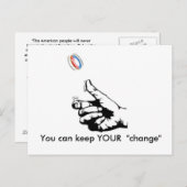 behalt IHRE Änderung, können Sie Ihre "Änderung" b Postkarte (Vorne/Hinten)