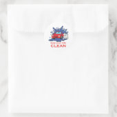 BEHALT IHRER REISE CLEAN RUNDER AUFKLEBER (Tasche)