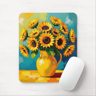 Behalt in Touch   Gelbe Sonnenblumen Mousepad