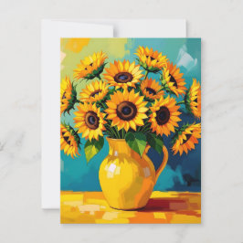 Behalt in Touch | Gelbe Sonnenblumen Postkarte