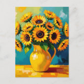 Behalt in Touch | Gelbe Sonnenblumen Postkarte (Vorderseite)
