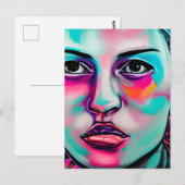 Behalt in Touch | Hübsche Kunst Postkarte (Vorne/Hinten)