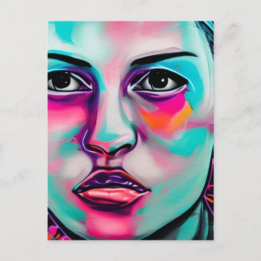 Behalt in Touch | Hübsche Kunst Postkarte (Vorderseite)