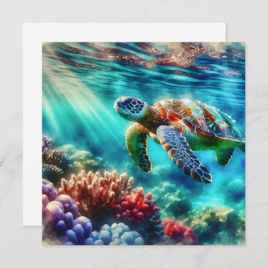 Behalt in Touch | Meeresschildkröten schwimmen (Vorne/Hinten)