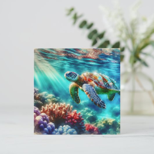 Behalt in Touch | Meeresschildkröten schwimmen (Stehend Vorderseite)