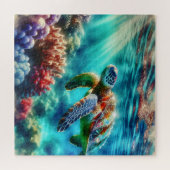 Behalt in Touch | Meeresschildkröten schwimmen Puzzle (Horizontal)