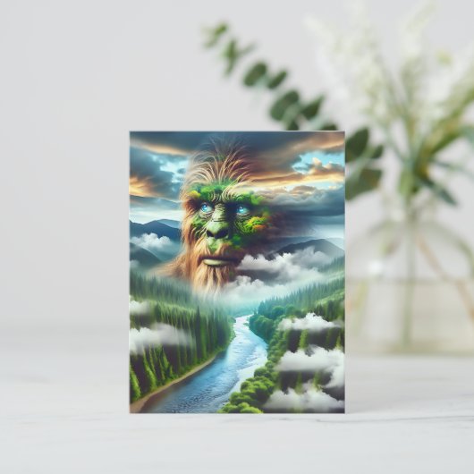 Behalt in Touch | Mit Augen Bigfoot Postkarte (Stehend Vorderseite)