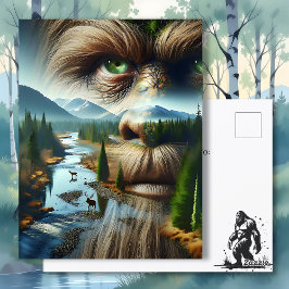 Behalt in Touch mit Sasquatch Postkarte