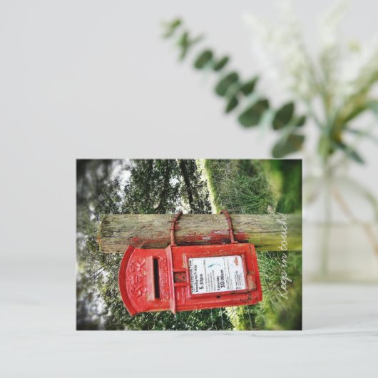 Behalt in Touch! Postkarte (Stehend Vorderseite)