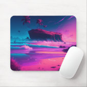 Behalt in Touch | Rosa Meereswellen Mousepad (Mit Mouse)