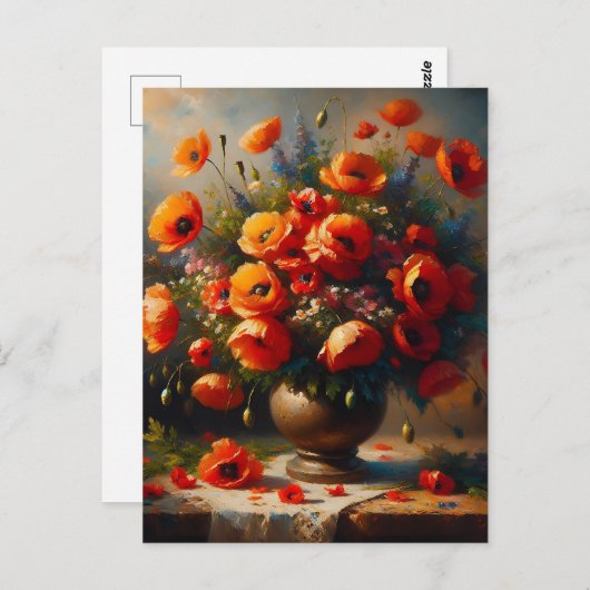 Behalt in Touch | Rote Pflaumen Postkarte (Vorne/Hinten)