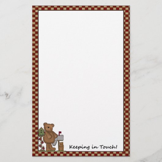 Behalt in Touch Stationery (Bär) Briefpapier (Vorderseite)