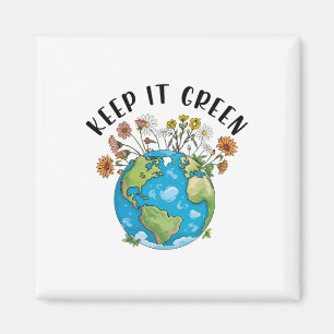 Behalt It Green Earth Day Niedlich Teacher Kids Gi Magnet