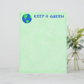 Behalt It Green Rett Earth Environment Art (Stehend Vorderseite)