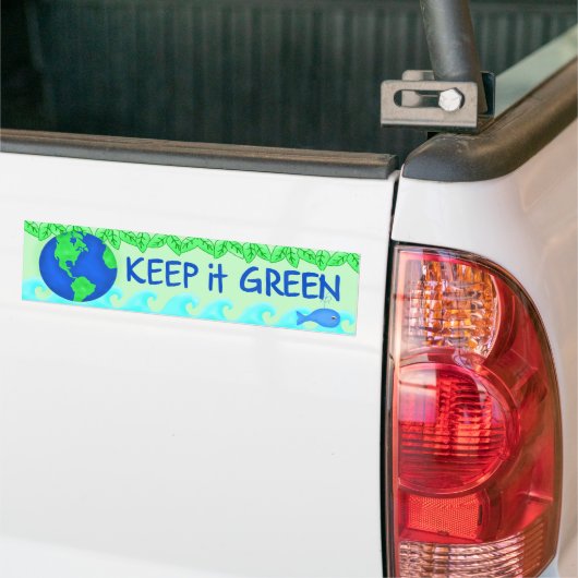Behalt It Green Rett Earth Environment Art Autoaufkleber (Auf Lkw)
