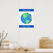 Behalt It Green Rett Earth Environment Wall Art Poster (Küche)