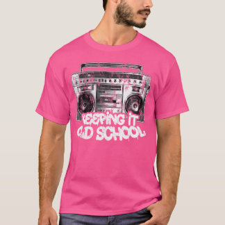 Behalt It Old School - Vintag Boombox Graffiti T-Shirt