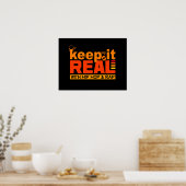 Behalt It Real mit Hip Hop Poster (Küche)