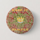 Behalt It Simple: Cracked Earth Royal Clarity Art Button (Vorderseite)