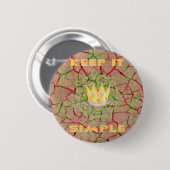 Behalt It Simple: Cracked Earth Royal Clarity Art Button (Vorne & Hinten)