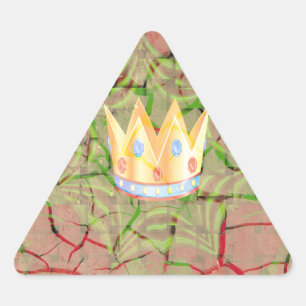 Behalt It Simple: Cracked Earth Royal Clarity Art Dreieckiger Aufkleber