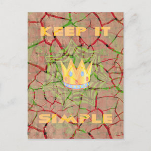 Behalt It Simple: Cracked Earth Royal Clarity Art Postkarte