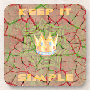 Behalt It Simple: Cracked Earth Royal Clarity Art Untersetzer
