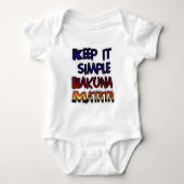 Behalt It Simple Hakuna Matata Art Print Baby Strampler (Vorderseite)