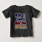 Behalt It Simple Hakuna Matata Art Print Baby T-shirt (Vorderseite)