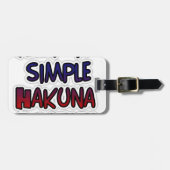 Behalt It Simple Hakuna Matata Art Print Gepäckanhänger (Vorderseite horizontal)