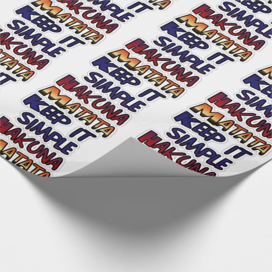 Behalt It Simple Hakuna Matata Art Print Geschenkpapier (Ecke)