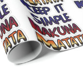 Behalt It Simple Hakuna Matata Art Print Geschenkpapier (Rolleneckpunkt)