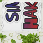 Behalt It Simple Hakuna Matata Art Print Geschirrtuch (Gefaltet)