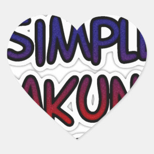 Behalt It Simple Hakuna Matata Art Print Herz-Aufkleber