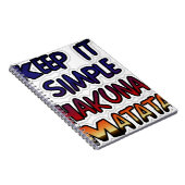 Behalt It Simple Hakuna Matata Art Print Notizblock (Rechte Seite)