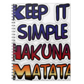 Behalt It Simple Hakuna Matata Art Print Notizblock (Vorderseite)