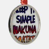 Behalt It Simple Hakuna Matata Art Print Ornament Aus Metall (Rechts)