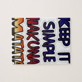Behalt It Simple Hakuna Matata Art Print Puzzle (Horizontal)
