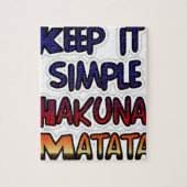 Behalt It Simple Hakuna Matata Art Print Puzzle (Vertikal)