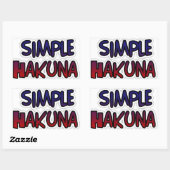 Behalt It Simple Hakuna Matata Art Print Rechteckiger Aufkleber (Blatt)