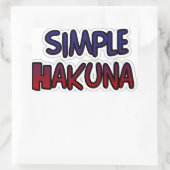 Behalt It Simple Hakuna Matata Art Print Rechteckiger Aufkleber (Tasche)