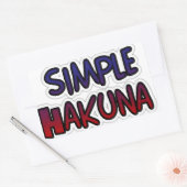 Behalt It Simple Hakuna Matata Art Print Rechteckiger Aufkleber (Umschlag)