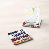 Behalt It Simple Hakuna Matata Art Print Untersetzer (Rechte Seite)
