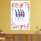 Behalt It Simple Kenyan Maasai Stöcke Leinwanddruck (Insitu (Wohnzimmer))